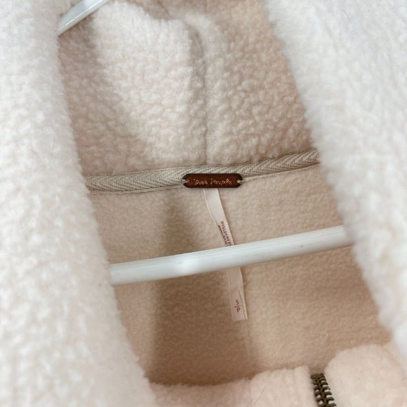 Free People Fleece Champagne Dreams Poppy sweater Cropped Pullover NWT Size S - Picture 4 of 7